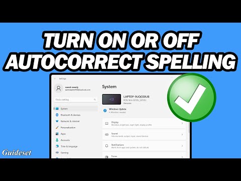 How to Turn on or Off Autocorrect Misspelled Words in Windows 11 | Step by Step