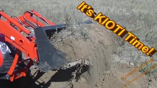 KIOTI CK3510 & Greg Helping A Friend With Some Fencing