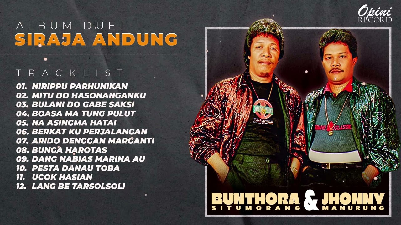 Album Batak Duet Siraja Andung - Bunthora S & Jhonny