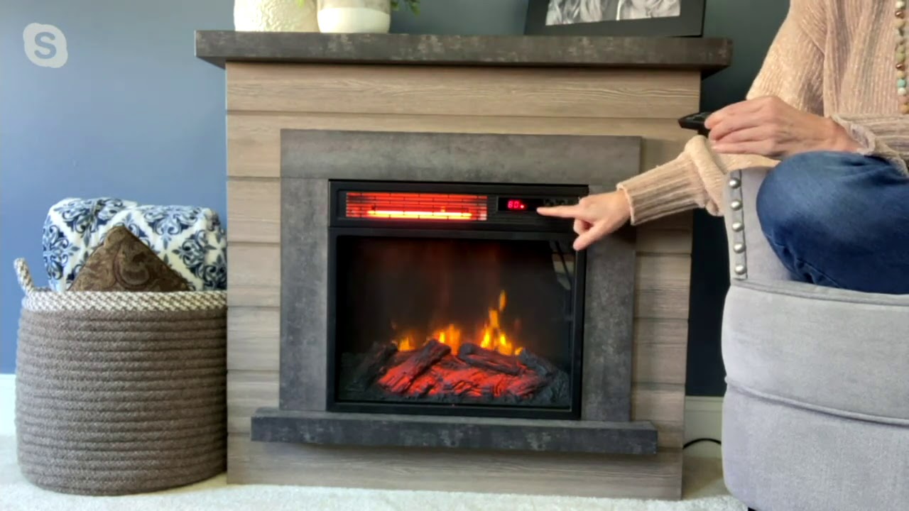 Duraflame 36" Shiplap Infrared Fireplace Heater & Remote on QVC YouTube