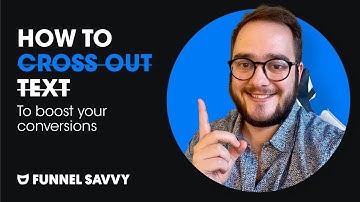 [Clickfunnels 2021] How to add Crossed Out Text