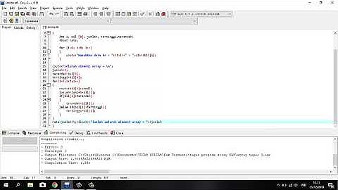 Revisi C++ Program Array menghitung total,rata-rata,minimum,dan maksimum