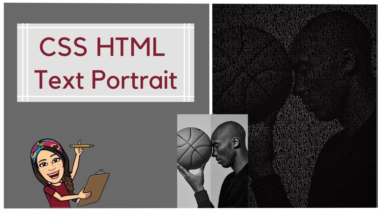CSS HTML Text Portrait - YouTube