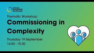 Thematic Workshop: Commissioning in Complexity | Webinar Recording Guide