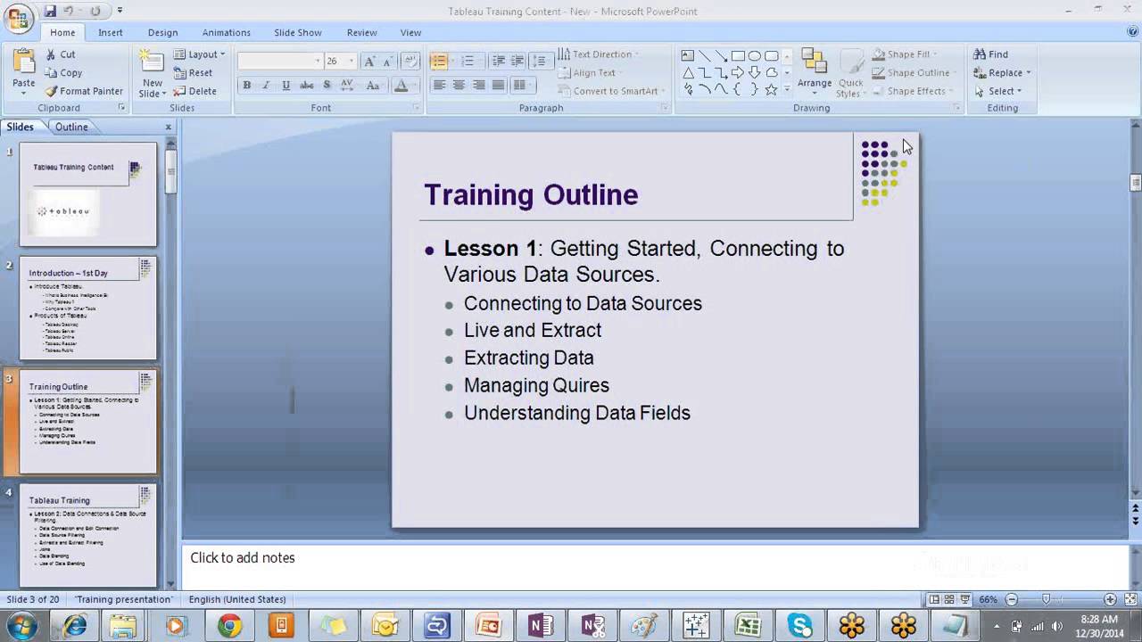 Introduction & Features of Tableau Software by Venkat Reddy - YouTube