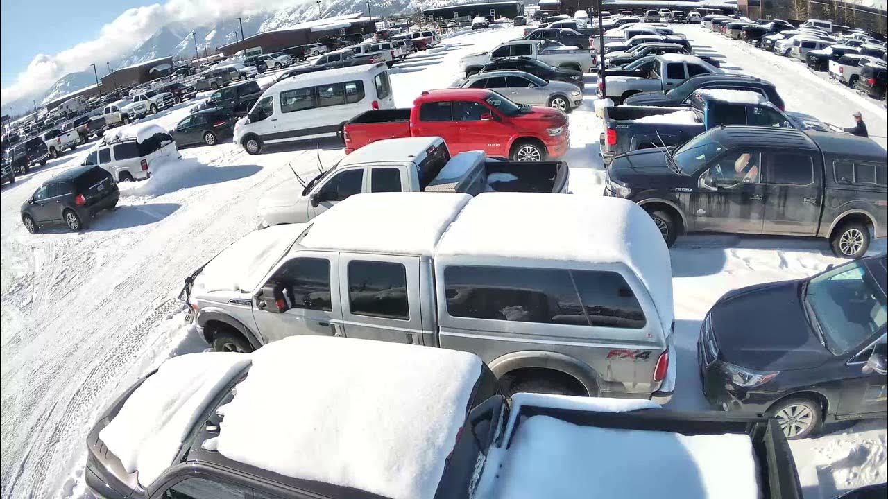 Delta Airlines rented van hits parked car Jackson Hole Airport WY YouTube