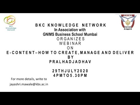 E-CONTENT–HOW TO CREATE, MANAGE AND DELIVER BY PRALHAD JADHAV