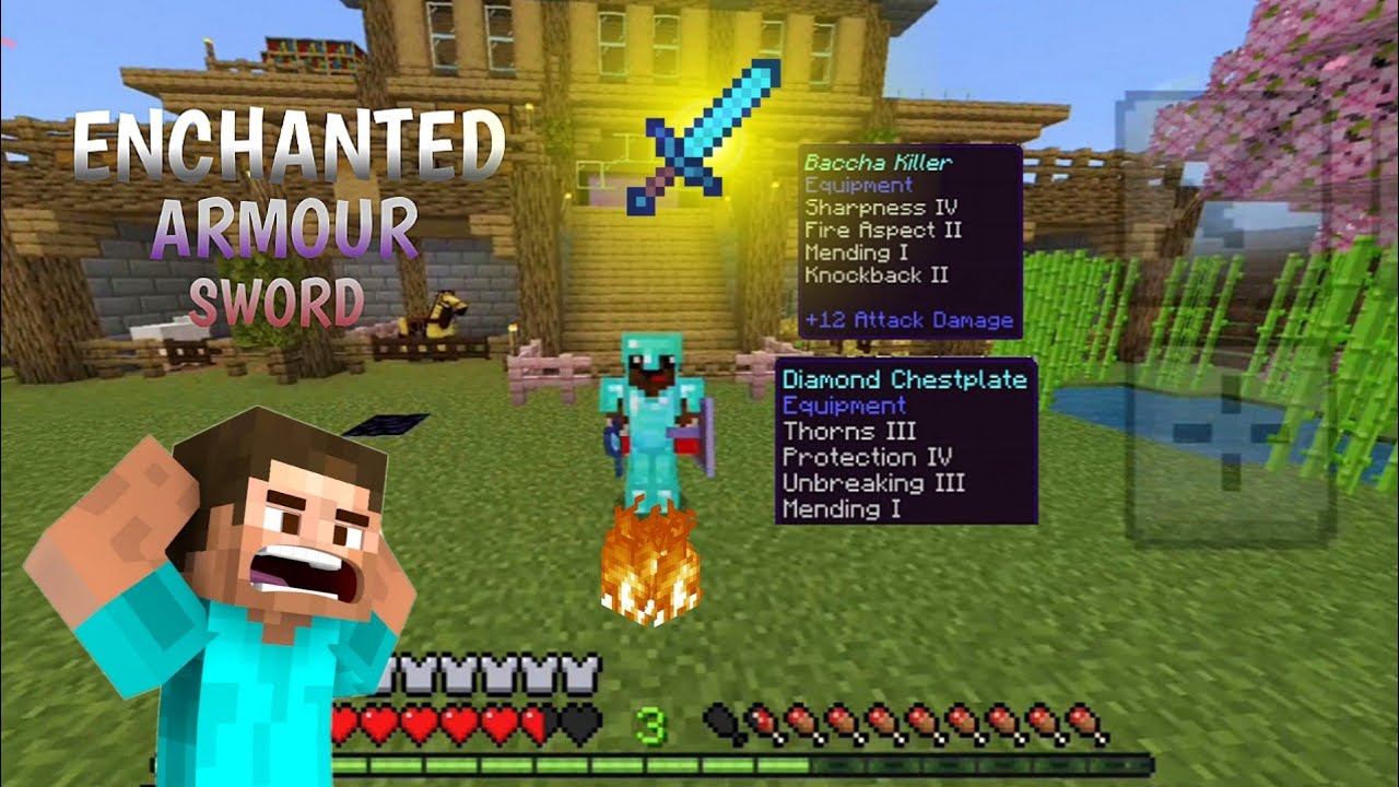 TODAY I ENCHANT MY WHOLE ARMOUR AND SWORD IN MY MINECRAFT SERIES EP-05 ...
