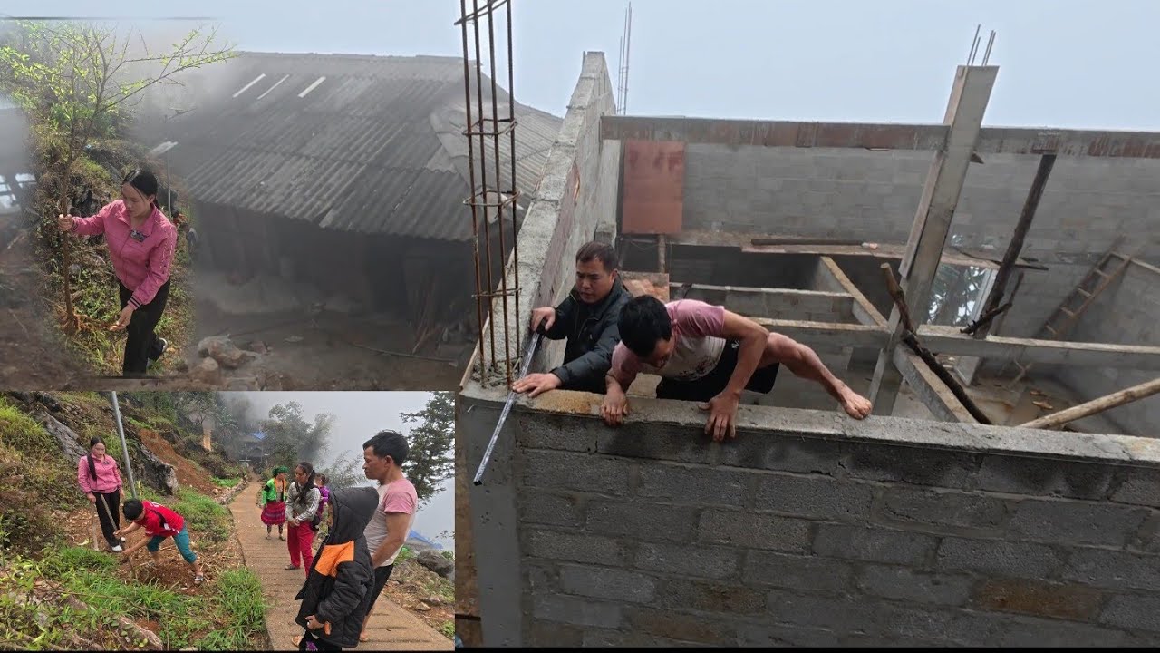 ( Tập 18 ) Đo Gấp Mái Nhà Của Hai Mẹ Con Em Chả Và Anh Em Chuẩn BỊ Trồng Cây Đào | MỶ VLOG | 