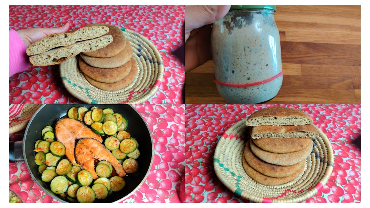 خبز الدار بالخميرة البلدية ودقيق القمح صحي وناجح مئة بالمئة 👌🤲