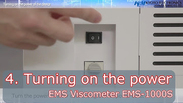 [4 of 16] EMS Viscometer EMS-1000S: Turning on the power