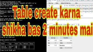 How to create table in database by command prompt in php || Knowledge Web