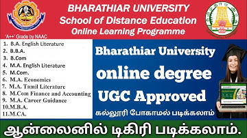 online degree  | bharathiar university online degree ugc approved |