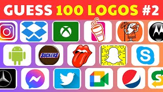 Guess The Logo In 3 Seconds #2 | 100 Famous Logos | Easy, Medium, Hard, Impossible | Logo Quiz 2024