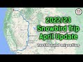 2022/23 RV Snowbird Trip April Update - Northward From CA to Nevada, Idaho, Oregon into Washington