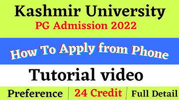 How to apply for Kashmir University Entrance Exam | Llb , Ballb & PG Program from Your Phone,Demo