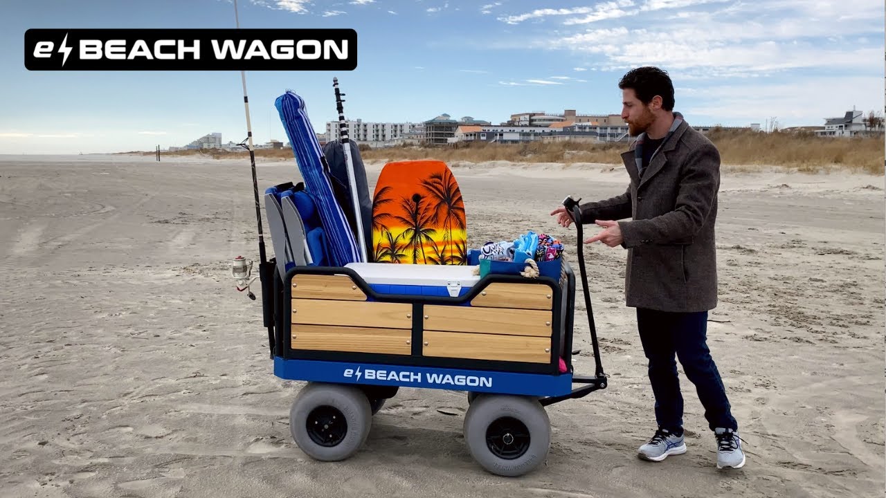 The COOLEST Beach Cart! - E-Beach Wagon! 