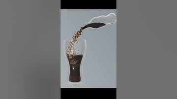 Simulation of Smoothed Particle Hydrodynamics (SPH) Particles - Water Filling from Bottle to Glass