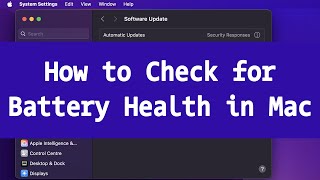 How to Check Battery Health in macOS | Easy Step-by-Step Guide