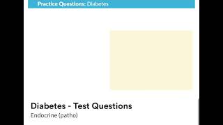 Diabetes test questions