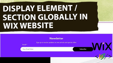 How to Display Any Element / Section Globally in Wix Website | Show on All Pages