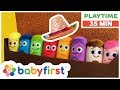 Playtime coloring for kids  toddler learning w color crew  googoo gaagaa  babyfirst tv