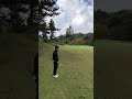 ピンまで24ヤード58°フェースを開いてあげてきます。