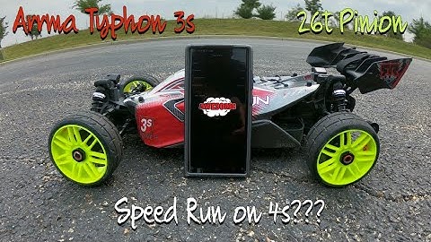 Arrma Typhon 3s Speed Run on 4s with 26t Pinion
