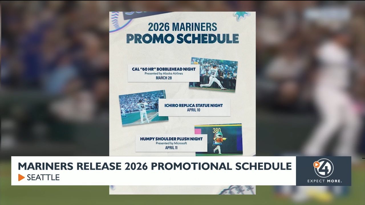 Mariners Release 2026 Promotional Schedule YouTube 