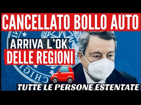 ? BOLLO AUTO CANCELLATO! DOPO DRAGHI LE REGIONI LO ANNULLANO ? Ecco CHI È ESENTATO!