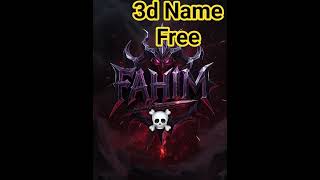 Top 5 Boss Names 3D Logo 🔥 SOHEL ASIF FAHIM MERAB JIHAD | Free Gaming Logo Pack