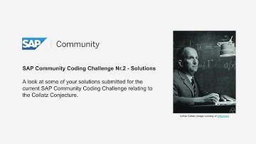 SAP Community Coding Challenge Nr.2 - Solutions