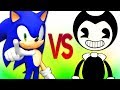 BENDY VS SONIC | СУПЕР РЭП БИТВА | Бенди И Чернильная Машина and the ink machine ПРОТИВ Соник ежик