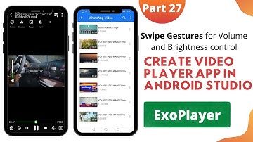 Video Player App in Android Studio (Part 27) | Swipe to Control Volume and Brightness in android