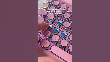 Retro Typewriter Mechanical Keyboard Round Keycaps LED Color