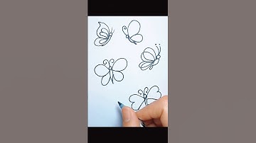 Hướng dẫn vẽ Con Bướm đơn giản (How to draw Butterfly)#shorts