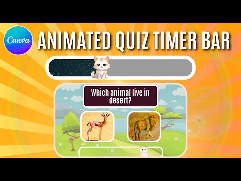 How To Create Animated Quiz Progress Bar Using Canva | Create Quiz Timer Bar In Canva Tutorial