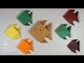 Оригами рыбка из бумаги