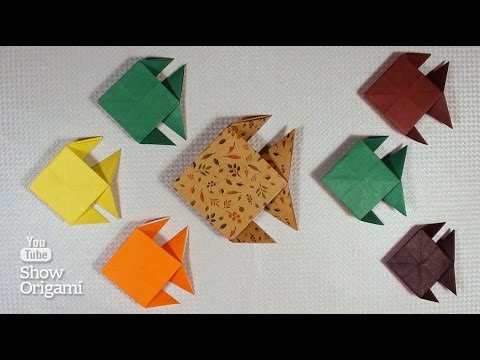 Origami paper fish.