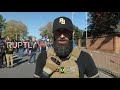 USA: Tensions run high as duelling protests march through Raleigh