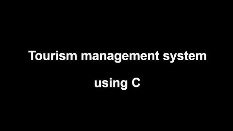 C Tourism management system