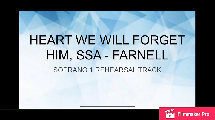 Heart We Will Forget Him, SSA - Farnell Soprano 1 ...