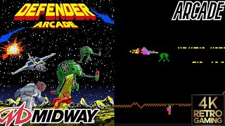 Defender Arcade ( Midway 1981 ) 4k Gameplay