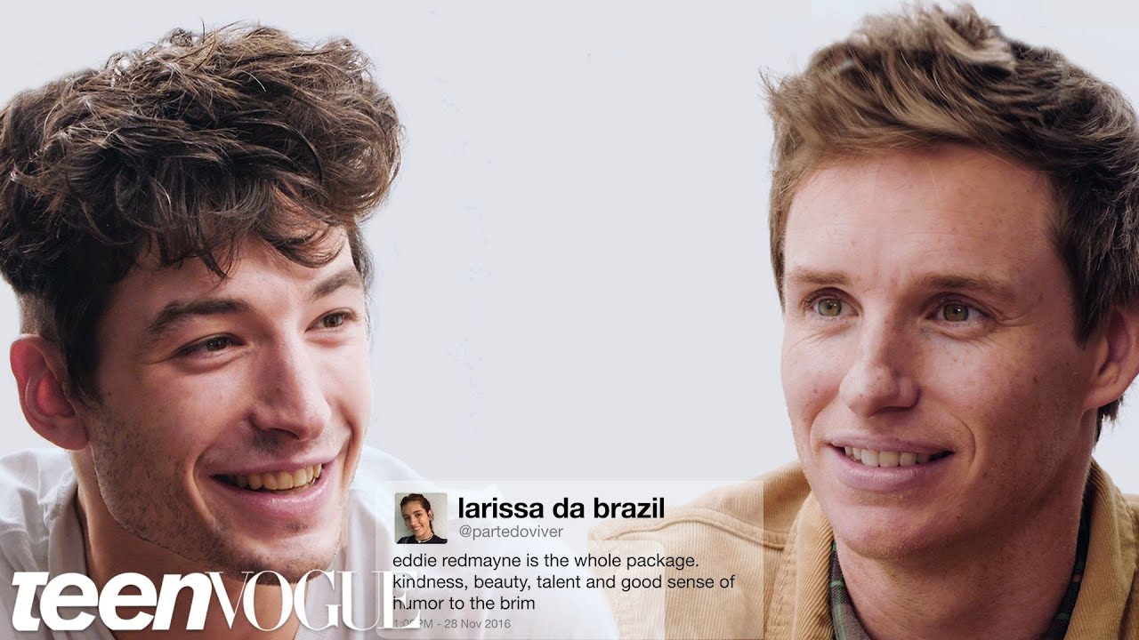Ezra Miller And Eddie Redmayne Compete In A Compliment Battle | Teen Vogue  - Youtube