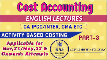 Lecture-43 || Cost Accounting || CA Intermediate || Activity Based Costing || Part-3