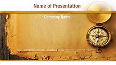 Ancient Compass PowerPoint Template Backgrounds - DigitalOfficePro #00294W