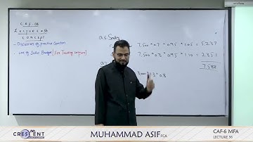 CAF 06 MFA || Muhammad Asif, FCA || Autumn 2024 Session || Lecture 56