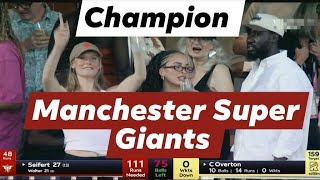 The Hundred's Final |Manchester Super Giants Champion|The 100 Final Highlights