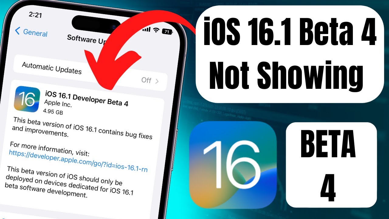 How To Fix iOS 16.1 Developer Beta 4 Not Showing in iPhone & iPad - YouTube
