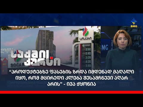 “პროდუქტებზე ფასების ზრდა იმდენად მაღალი იყო, რომ მცირედი კლება შესამჩნევი აღარ არის” - ივა ჭყონია